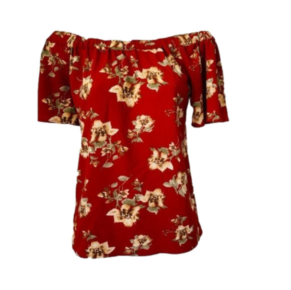 Off the Shoulder Floral Blouse